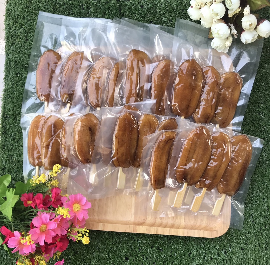 กล้วยตากเสียบไม้ 12-15฿*12pcs