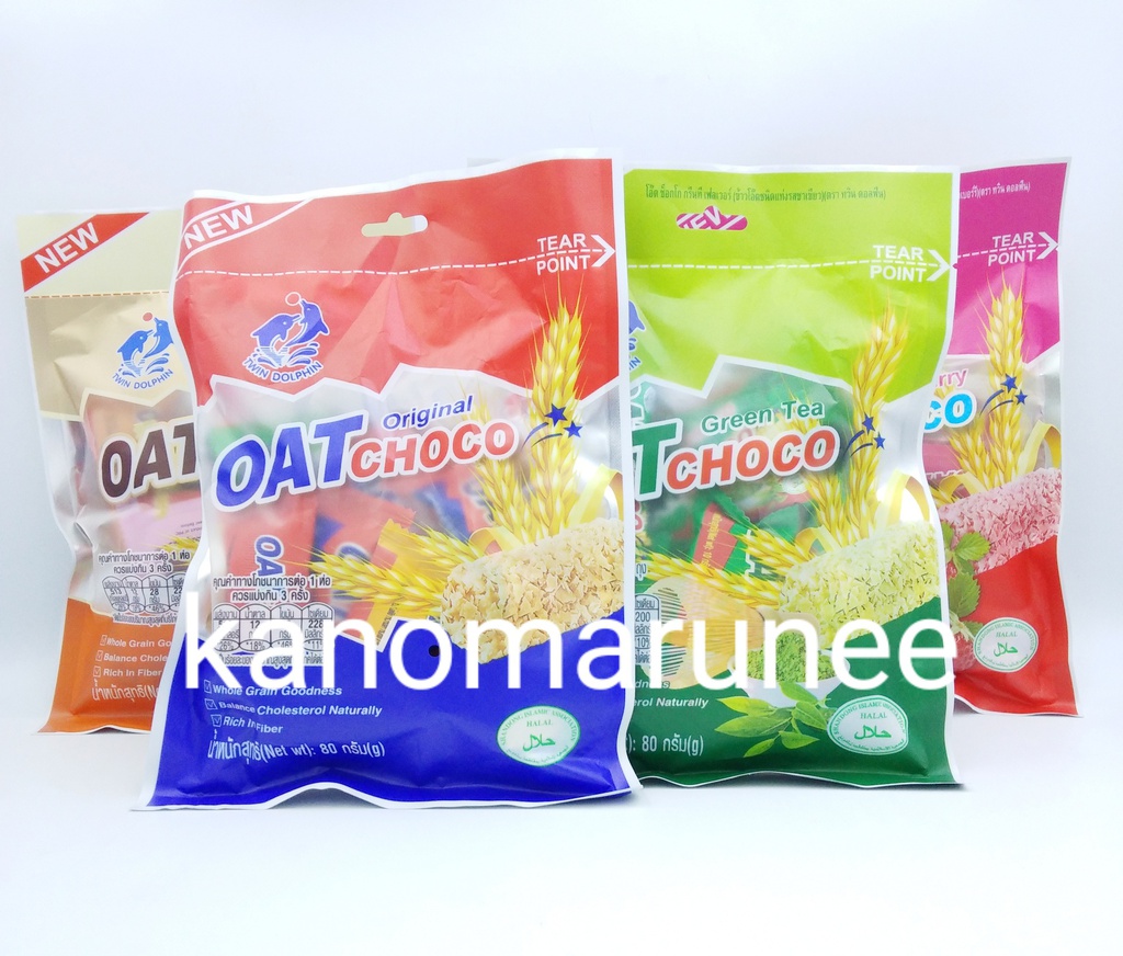 (โลมาคู่)ข้าวโอ๊ต80ก./100