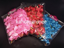 [bw22.] โบว์22mm ลายจุด1=50ชิ้น