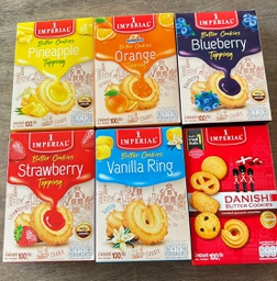 (2026)อิมพีเรียลคุกกี้เดนมาร์ค รสวนิลา,ท็อปปิ้งใส้สตรอ,สัปปะรด,ส้ม,บลู100g /12